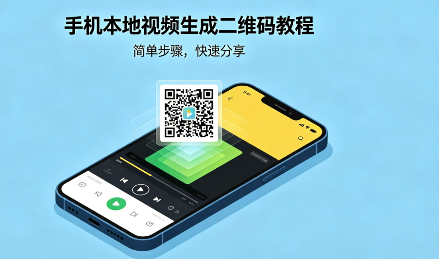 手机免费把本地视频生成二维码，一键制作视频二维码教程