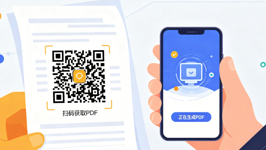 直接扫描二维码得到pdf文件怎么弄